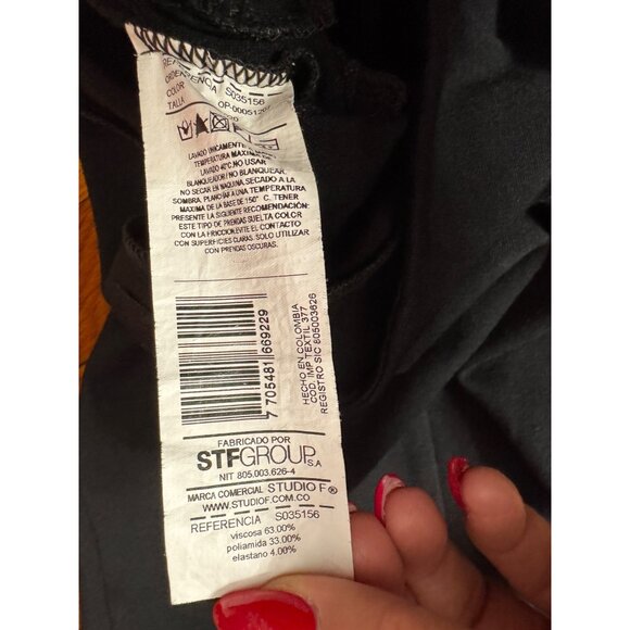 Sexy Black Pencil Skirt Size 6 Gold Zipper Details Punk‎ Rock Retro Eighties Y2K - Picture 6 of 6